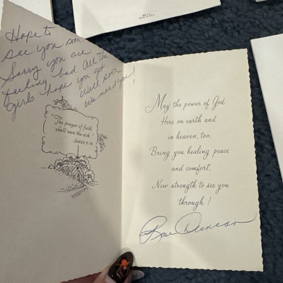 Vintage Lot Of 6 used get well cards - Picture 4 of 12